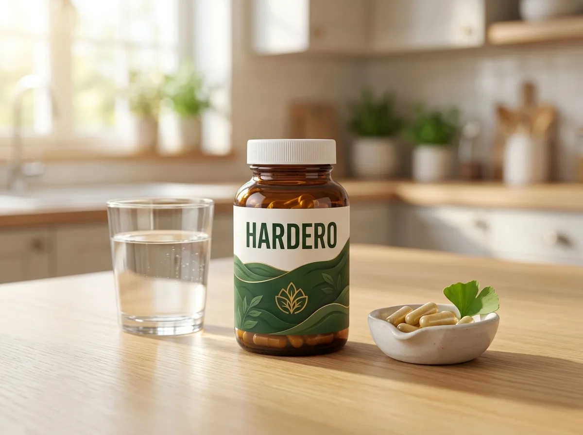 Hardero supplement bottle with botanical herbs - buy Hardero online Australia